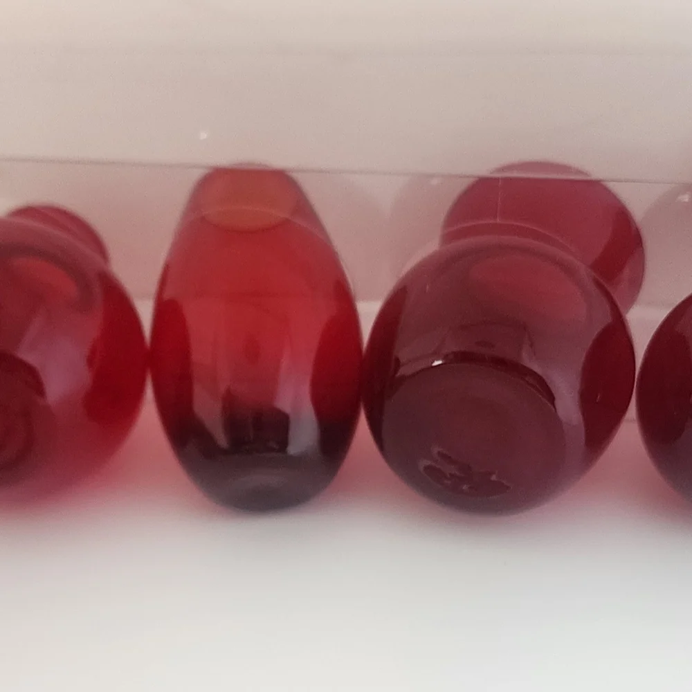 Crate&Barrel Red Vase Set of Four